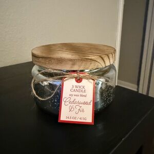 Cedarwood & Fir Soy Candle with Wooden Lid